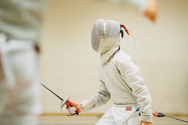 The women's fencing team won a silver medal